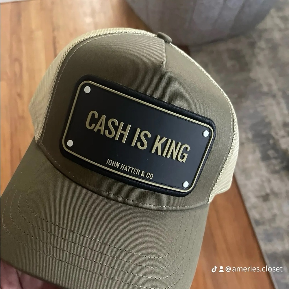 Olive Green Trucker Hat - Picture 2 of 6